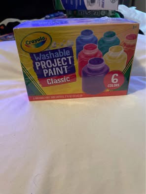 Crayola® Washable Project Paint - 6 / Pack - Yellow, Green, Yellow Orange, Red Orange, Fuchsia, Blue, Violet, Teal