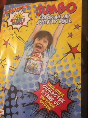 Ryan's World Jumbo Coloring & Activity Book   (NEW, 2020)   Lots Of Fun Pages